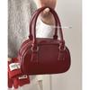 Bolso de Mano Retro Texturizado al por Mayor Bolso de Mujer 2023 Nueva Moda Bolso Bowling Simple Combinable Bandolera Pequeño Bolso Cuadrado