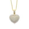 Colgante de circonita en forma de corazón de Niche Senior Design, collar de hip hop hipster para hombres y mujeres, joyería de circonita de alta calidad