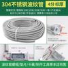 Manguera Metálica Flexible Antiexplosión de 1 Pulgada 6/4 Pulgadas para Serpentín de Calentador de Agua, Tubería Corrugada de Acero Inoxidable 304 para Entrada/Salida de Agua Caliente y Fría