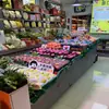 Expositor de Frutas em Camadas Feito Sob Medida para Supermercado de Alimentos Frescos Prateleira de Frutas e Legumes de Supermercado Estante de Loja de Frutas Mesa de Corte de Frutas Balcão de Caixa