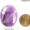 MYCSJA Piedra de Masaje para Pulgar de Cristal Natural Semiprecioso Piedra de Siete Colores Cóncava Ovalada Decoraciones Pulidas a Mano