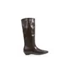 Mesmo estilo da Uva Mamãe~ Salto baixo de 3cm~ Bico quadrado elegante, botins/botas de cano médio minimalistas estilo coreano