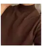 Suéter de Tricô Masculino Pulôver de Manga Curta Moda Verão Jovem 2025 Gola Alta Meia Casual Reto Cor Sólida Moda Cabelo