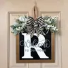 Yzm Cartas Inglesas Transfronterizas Decoración Personalizada para Puerta Principal Colgante para Puerta Accesorios Artesanías de Madera