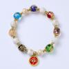 Processamento e Personalização Pulseira de Vidro Colorido Cinza Yongxiang Folha de Ouro Perfeita Pulseira de Vidro Cinza Aromático Brinquedos Culturais de Palácio