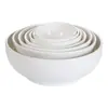 Bol Grande de Cerámica Blanca Pura Clásica de Magnesio para Hotel Restaurante, Bol Pequeño Blanco Espesado, Bol para Sopa, Se Puede Personalizar con Logo