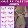 Succubus Luminoso Pegatinas de Tatuaje Coloridas Impermeables Femenino Larga Duración Privado Sexy Glúteos Parte Baja del Abdomen Pecho Delantero y Trasero Pareja Pareja