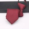 8 CM Gravata Free-Tie Vestido Masculino Negócios Champanhe Noivo Casamento Estilo Coreano Preguiçoso Zíper Estudante Largo Terno Moderno