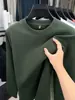 Sudadera de alta calidad para hombre con cuello redondo, nueva moda de otoño, camiseta versátil casual de algodón de manga larga, top básico para hombre