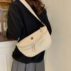 Bolso de Color Sólido Nicho Lona Bolso Pequeño Bolso de Mujer 2025 Nuevo Bolso de Mujer Estilo Coreano Bandolera Bolso de Hombro Moderno Bolso Dumpling