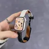 Adequado para Pulseira de Relógio Apple S12/9/8/7/6 Iwatch5432Se Couro Ins Fivela Magnética Pulseira de Pulso Pulseira de Relógio