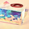 Bolso de PVC Personalizado Bolsa de Regalo de Plástico Transparente Láser Bolso Redondo Empaque Festivo Bolsa de Compras de Gama Alta