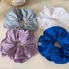 Scrunchie de Color Sólido para Mujer con un Acabado de Alta Gama, Liga para el Cabello Grande Estilo Francés, Versátil Sujetador de Cola de Caballo de Tela con un Diseño Floral