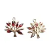 Colgante de Zirconia Chapado en Oro que Conserva el Color Accesorios del Árbol de la Vida Pendientes DIY Pendientes Pulsera Collar Accesorios de Material para el Cabello Hechos a Mano