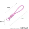 Popular Creativo Simple Lanyard para Teléfono Móvil Portatarjetas de Muñeco Pase de Abordar Llavero para Mochila Escolar Cuerda Trenzada Colorida Joyería para Colgar