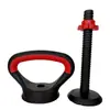 Alça de kettlebell revestida de borracha haltere conector de kettlebell modificado porca peso ajustável fitness suporte para flexão