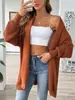 Amazon 2026 Novo Estilo Comércio Exterior Roupas Femininas Simples Temperamento Versátil Cardigan de Tricô Solto Top Multicolorido