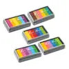 DIY Almohadilla de Tinta Grande Rectangular Degradada para Bloc de Notas Graffiti Combinación de Colores Arcoíris Almohadilla de Tinta Transfronteriza para Almohadilla de Tinta Selección de 5 Colores