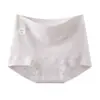 Ropa Interior de Algodón de Color de Cintura Media-Alta para Mujer, Antibacteriana, Longitud Extendida, Refuerzo 100% Algodón, Control de Abdomen, Levantamiento de Glúteos, No Aprieta, Transpirable, Calzones tipo Boxer para Mujer