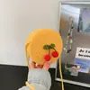 Nova Bolsa Infantil, Mochila Transversal Fofa para Bebê, Bolsa Redonda Pequena, Bolsa de Palha para Praia, Porta-Moedas Mini de Frutas, Transfronteiriça
