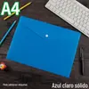 Pasta Plástica A4 Fosca Cor Sólida com Botão de Pressão de Grande Capacidade, Pasta Documental A5 Personalizável com Etiqueta de Velcro para Armazenamento