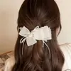 Pinza de Plátano con Cinta de Lazo de Malla Suave para Niñas, Pinza Vertical de Lujo de Gama Alta, Pasador Dulce para Cola de Caballo para la Parte Posterior de la Cabeza