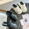 Nuevas Zapatillas de Oso con Sensación de Deslizamiento de Suela Gruesa, Zapatos de Cueva para Mujer, para Verano, Nuevas Elevadas Antideslizantes Baotou EVA Sandalias de Playa