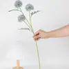 Flores Artificiales Crisantemo de 3 Cabezas Crisantemo de Tenis de Mesa Decoración para Sala de Estar Comedor Bar Accesorios para Fotografía Arreglo de Escena Arreglo de Flores de Pie