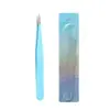 Pinças para Cílios Postiços Pinças para Nail Art DIY Pinças para Técnicos de Cílios Pinças para Extensão de Cílios Pontas Curvas e Retas Personalizável