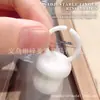 Anillo para Uñas Pincel Frontal para Polvo Pincel para Bordes Traseros Botón para Dedo Pincel Fino Suave Barrido de Uñas Herramienta Gris para Arte de Uñas