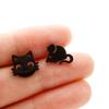 Brincos Assimétricos Coreanos Femininos Moda Nicho Animal Desenho Animado Gato Rato Brincos Acessórios Transfronteiriços em estoque Atacado