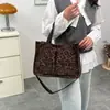 Bolsa Casual Estilo Leopardo em Lona para Mulheres 2026 Nova Moda Grande Capacidade Tote Ombro Transversal Bolsa de Maternidade