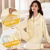 Pijama de Maternidade de Algodão Puro para Primavera e Outono, Manga Longa, para Amamentação, Todo em Algodão, Roupa Pós-Parto para Amamentar, Conjunto de Duas Peças para Casa