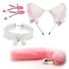 Conjunto Sexy de Três Peças, Plug Anal, Eletrodomésticos Masculinos e Femininos, Produtos Sexuais, Conjunto Sexual de Metal Sm, Cauda de Raposa