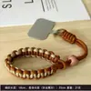 Viaje Europeo Nuevo Lanyard para Teléfono Móvil Invierno Muñeca Corta Tejido a Mano Puro Simple Antirrobo Engrosado Oro Macizo