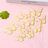 Topo de bolo de aniversário de papel com borboleta em relevo dourado de celebridade da internet transfronteiriça, decoração criativa de bolo de deusa, suprimentos de decoração de festa