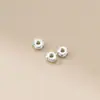 Cuentas planas de plata 925 con diseño de peces, 6 mm, cuentas espaciadoras de plata tailandesa estilo antiguo, cuentas sueltas para pulseras, materiales y accesorios para hacer pulseras de cordón hechas a mano DIY, S0959