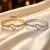 Pulsera Retro Calabaza Calada Incrustada con Circonita Transfronteriza Europea y Americana Diseño de Sentido de Temperamento de Moda Anillo de Mano Lujo Ligero Sensación de Gama Alta Joyería de Mano