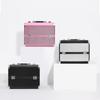 Cosmético portátil Caso Grande capacidade de alto valor Multi-camada Nail Art Storage Caixa Bordado Nail Art Liga de alumínio Casa Armazenamento Caixa
