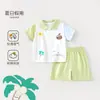 Conjunto de Dos Piezas de Verano Delgado para Bebé con Camiseta de Manga Corta y Shorts Divididos Ropa para Salir Ropa Infantil
