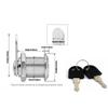 Cerradura para Buzón con Pestillo de Palanca de 18 mm 103-16 Tipo Universal Apertura Única Ms403 105 697 600 800