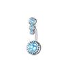 Aço Inoxidável Borboleta Umbigo Prego Anel de Umbigo Série Azul Simples Moda Sexy Piercing Joias de Deusa