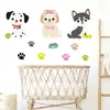 Pegatina de Pared Autoadhesiva con Huella de Pata de Perro Linda de Dibujos Animados Estilo Ins Simple Pegatina Decorativa para Habitación Infantil Dormitorio ZN3168H
