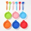 Set de Tapa de Lata para Mascotas con Cuchara Tapa Sellada de Silicona de Grado Alimenticio para Conservar Frescura Cuchara para Comida de Gato Herramienta Universal de Alimentación para Gatos y Perros