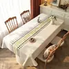 Toalha de Mesa de Luxo Leve de Alta Qualidade Impermeável e à Prova de Óleo Estilo Retro Americano Dopamina Tapete para Mesa de Jantar Estilo Ins Toalha de Mesa para Mesa de Centro