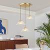 Candelabro de Restaurante de Lujo Ligero Tres Cabezales Moderno Simple Cristal Lámpara de Mesa de Comedor Larga para Bar Lámparas Nórdicas para Comedor de Casa
