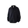 Camiseta de solapa con estampado de letras texturizado para hombre, sudadera con media cremallera oculta para otoño e invierno, chaqueta moderna para hombre