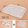 Lonchera desechable de almidón de maíz degradable, lonchera calentable en microondas, paquete de 4 compartimentos para estudiantes de primaria