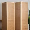 Nuevo Biombo Plegable de Bambú Macizo Plegable Estilo Chino de Nivel Básico para Sala de Estar, Dormitorio, Vestíbulo, Hotel, Escuela, Hospital