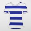 Tejido de algodón peinado hilo 40s teñido en masa jersey de algodón punto de trama circular tejido liso ropa casual de verano tejido de punto a rayas